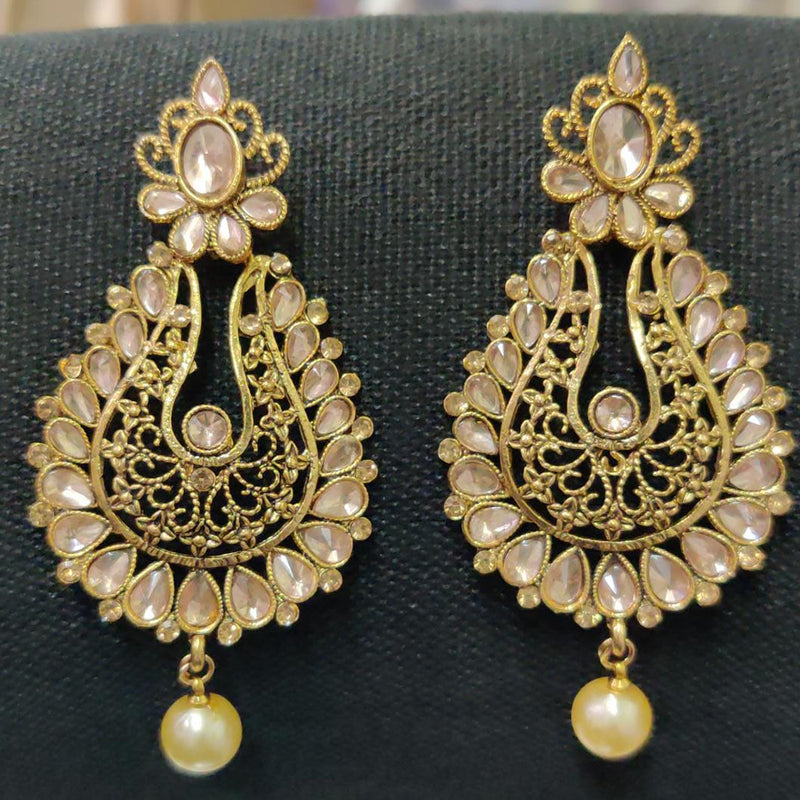 Shreeji Gold Plated Dangler Earrings