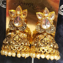 Shreeji Gold Plated Crystal Stone Jhumki Earrings