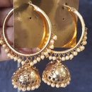 Shreeji Gold Plated Crystal Stone Jhumki Earrings