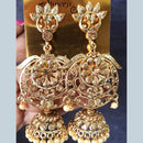 Shreeji Gold Plated Crystal Stone Jhumki Earrings