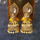 Shreeji Gold Plated Crystal Stone Jhumki Earrings