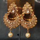 Shreeji Gold Plated Crystal Stone Dangler Earrings