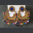 Shreeji Gold Plated Crystal Stone Dangler Earrings