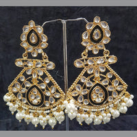 Shreeji Gold Plated Kundan Stone Dangler Earrings