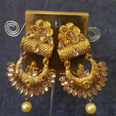 Shreeji Gold Plated Crystal Stone Dangler Earrings