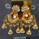 Shreeji Gold Plated Crystal Stone Jhumki Earrings