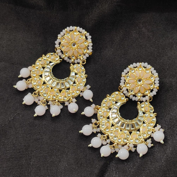 Darshana Jewels Gold Plated Kundan Stone And Beads Dangler Earrings