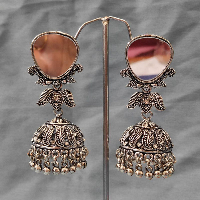 Bhavi Jewels Oxidised  Plated Jhumki Earrings