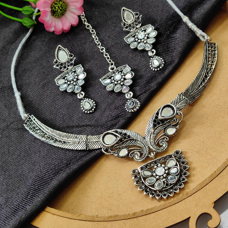 Darshana Jewels Oxidised  Plated Necklace Set