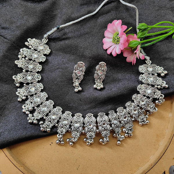 Darshana Jewels Oxidised  Plated Necklace Set