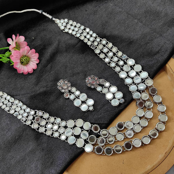 Darshana Jewels Oxidised  Plated Necklace Set