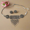 Darshana Jewels Oxidised Plated Choker Necklace Set
