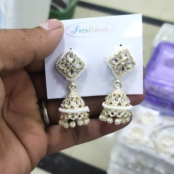 Om Creations Gold Plated Jhumki Earrings