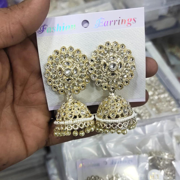 Om Creations Gold Plated Jhumki Earrings