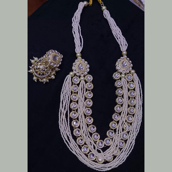 Om Creations Gold Plated Moti Necklace Set