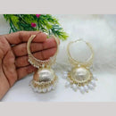 Om Creations Gold Plated Pearl Jhumki Earrings