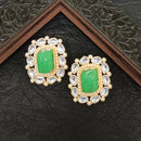 Darshana Jewels Gold Plated Kundan Stone Stud Earrings