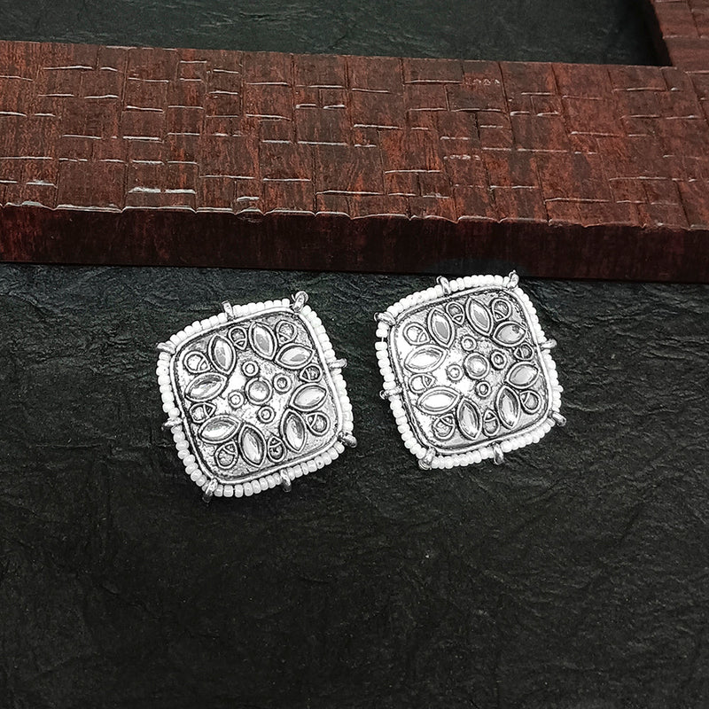 Darshana Jewels Oxidised Plated Stud Earrings