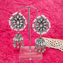 Darshana Jewels Oxidised Plated Jhumki Earrings