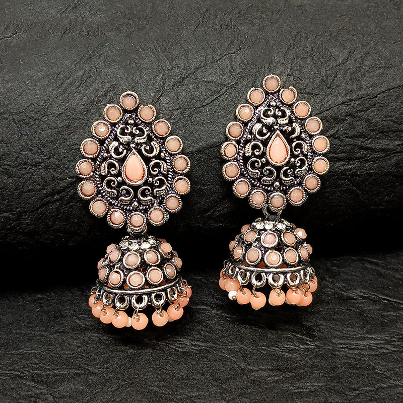 Darshana Jewels Oxidised Plated Jhumki Earrings