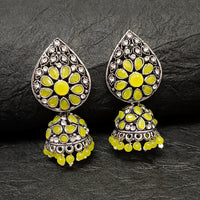 Darshana Jewels Oxidised Plated Jhumki Earrings