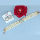 Corbeda Fashion Gold Plated Crystal And Pearl Choker Necklace Set