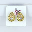 Corbeda Fashion Gold Plated Kundan Stone Stud Earrings