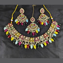 Corbeda Fashion Elegant Gold Plated Sparkling Austrian Stones And Beads Necklace Set