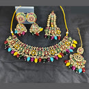 Corbeda Fashion Elegant Gold Plated Sparkling Austrian Stones And Beads Necklace Set