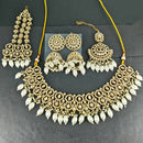 Corbeda Fashion Elegant Gold Plated Sparkling Austrian Stones And Beads Necklace Set