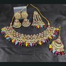 Corbeda Fashion Elegant Gold Plated Sparkling Austrian Stones And Beads Necklace Set