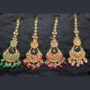 Kumavat Jewels Gold Plated Austrian Stone Mangtikka