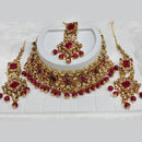 Kumavat Jewels Gold Plated Kundan Stone Choker Necklace Set