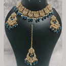 Kumavat Jewels Gold Plated Crystal Stone And Pearls Choker Necklace Set