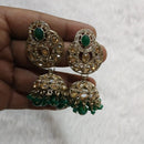 Kumavat Jewels Gold Plated Crystal Stone And Beads Jhumki Earrings