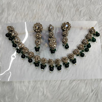 Kumavat Jewels Gold Plated Austrian Stone Choker Necklace Set