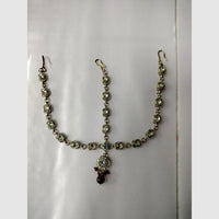 Kumavat Jewels Bridal Austrian Stone And Pearl Traditional Damini Headpiece