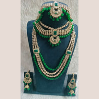 Kumavat Jewels Premium Austrian Stone And Beads Wedding Bridal Set