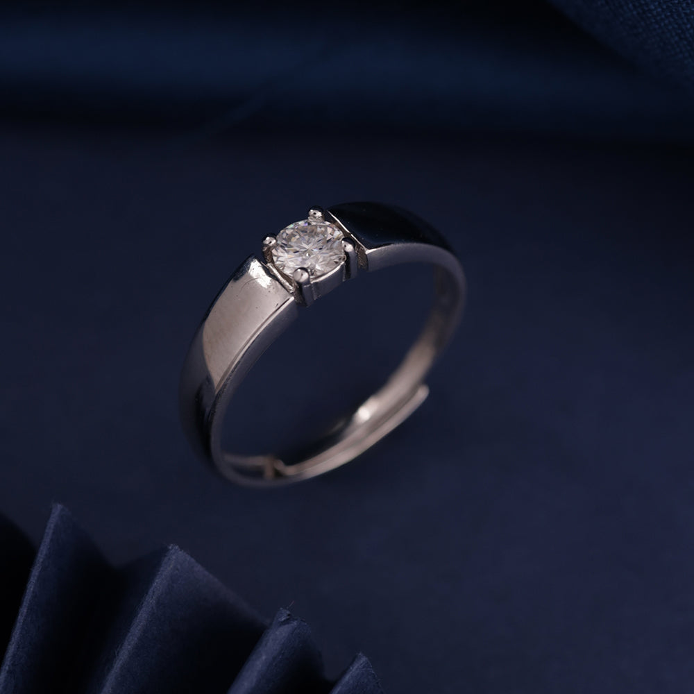 AllWell Jewellery Regal Diamond DuetAustrian Stone 925 Sterling Silver Ring