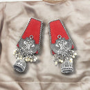Bajana Lifestyle Women's Handmade Red Fabric Earring