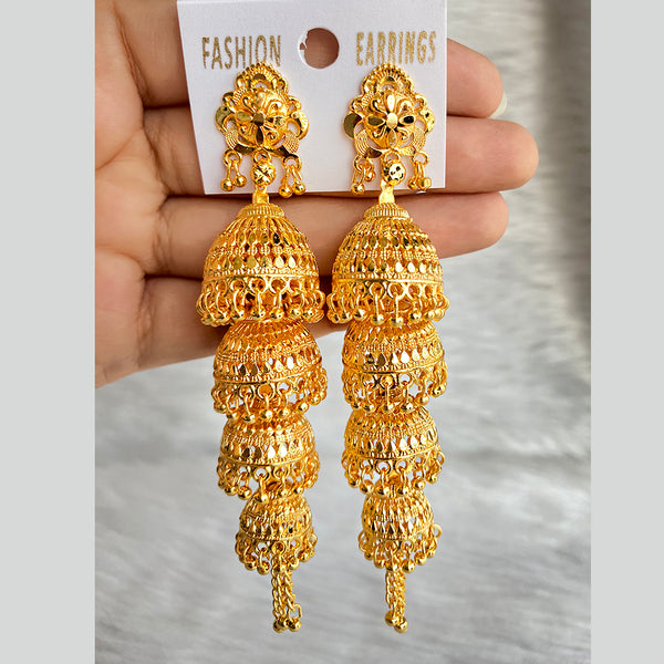 Mahavir Dye Gold Dangler Earrings