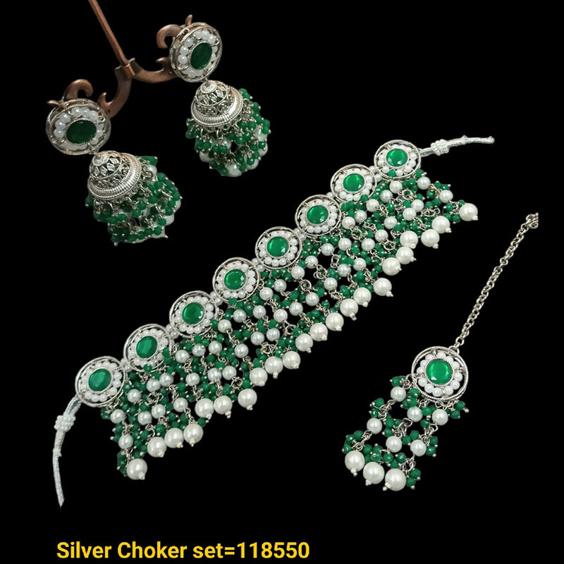 Padmawati Bangles Gold Plated Pearl Choker Necklace Set