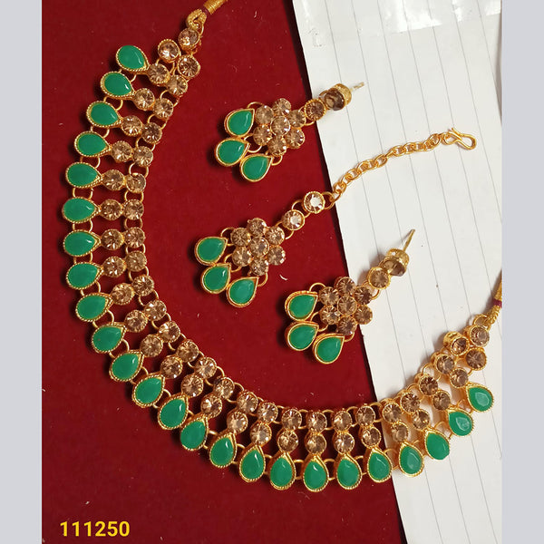 Padmawati Bangles Gold Plated Austrian Stone Necklace Set