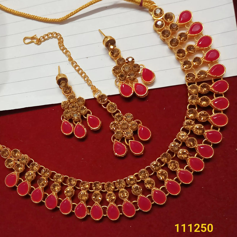 Padmawati Bangles Gold Plated Austrian Stone Necklace Set