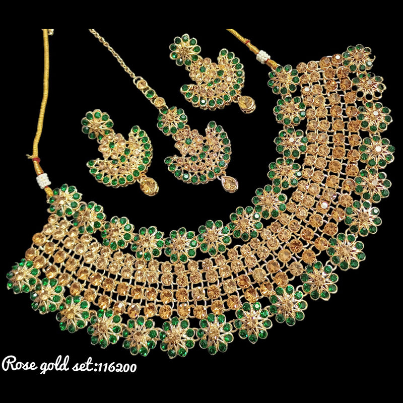 Padmawati Bangles Gold Plated Austrian Stone Necklace Set