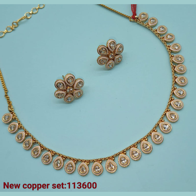 Padmawati Bangles Copper Gold Plated Necklace Set