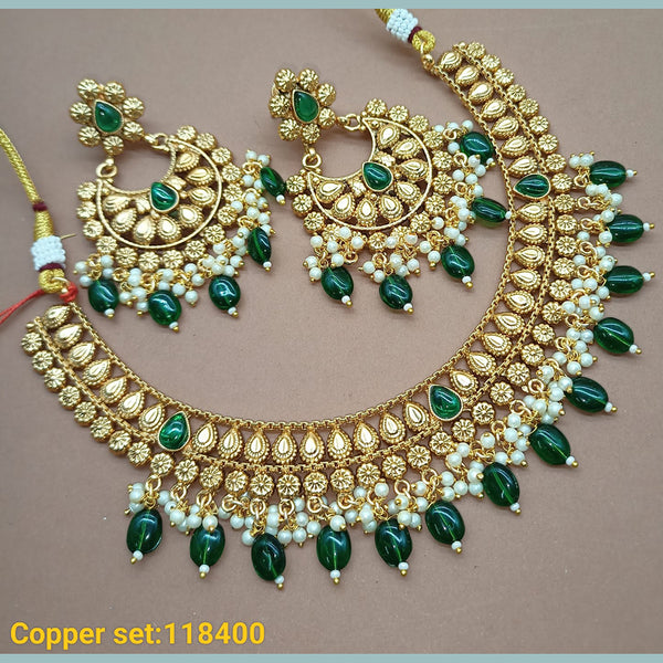 Padmawati Bangles Copper Gold Plated Necklace Set