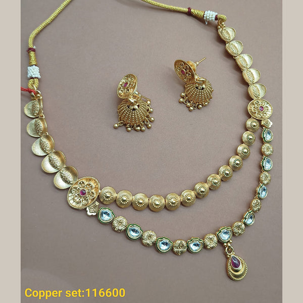 Padmawati Bangles Copper Gold Plated Necklace Set