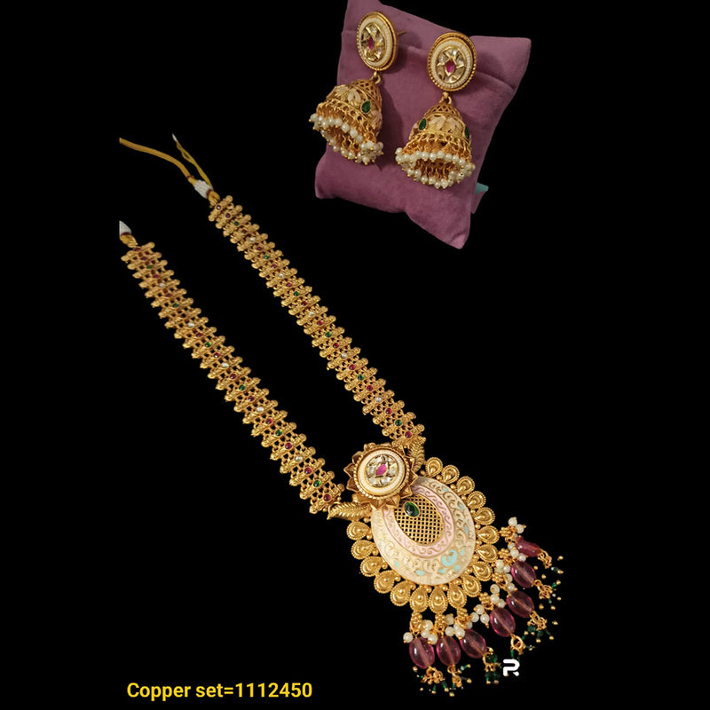 Padmawati Bangles Copper Gold Meenakari Necklace Set