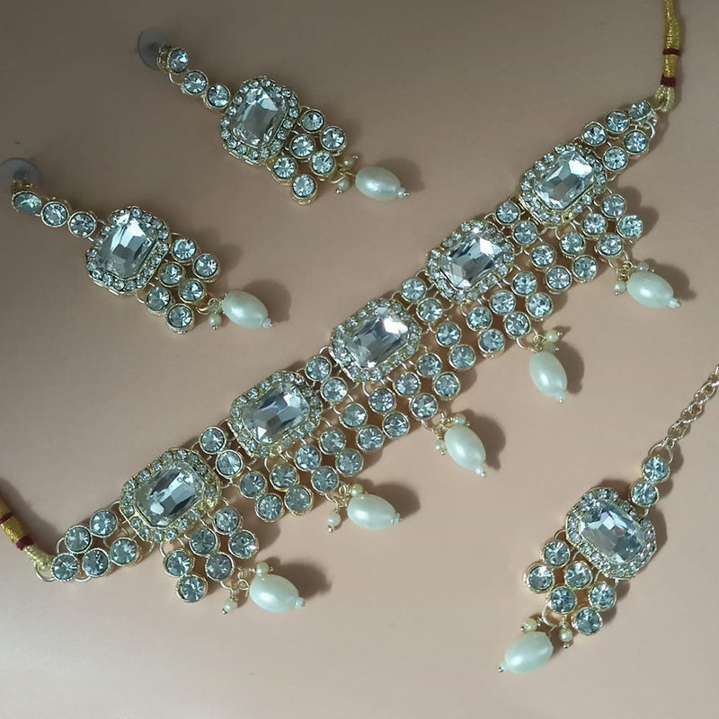 Padmawati Bangles Gold Plated Kundan Choker Necklace Set
